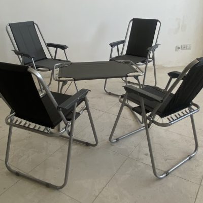 ست چهار نفره صندلی تاشو +میزتاشو فنری